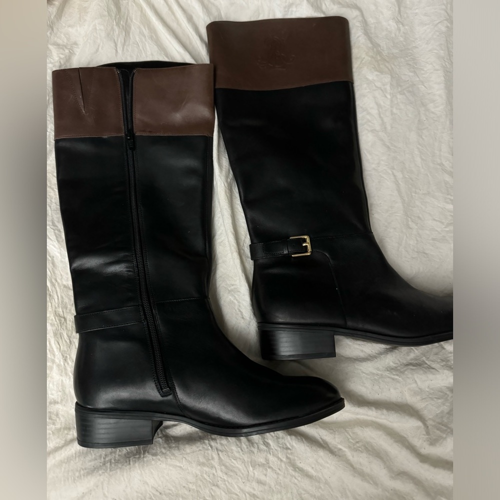 Leather Ralph Lauren boots womens sz 8